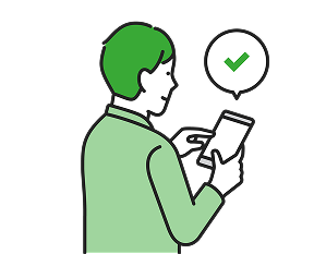 問い合わせを送る人のイラスト